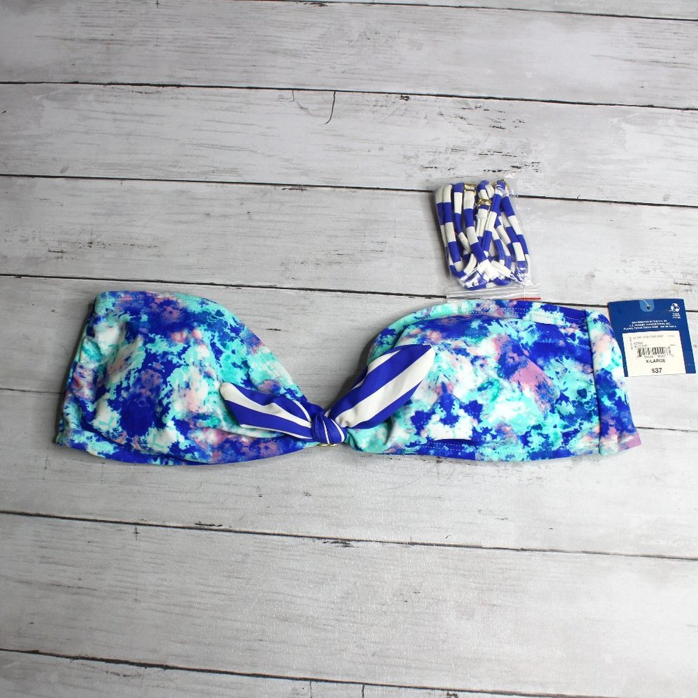 Arizona Jean Co Swim Women's Bikini Swimsuit Top XL Tie Dye Padded